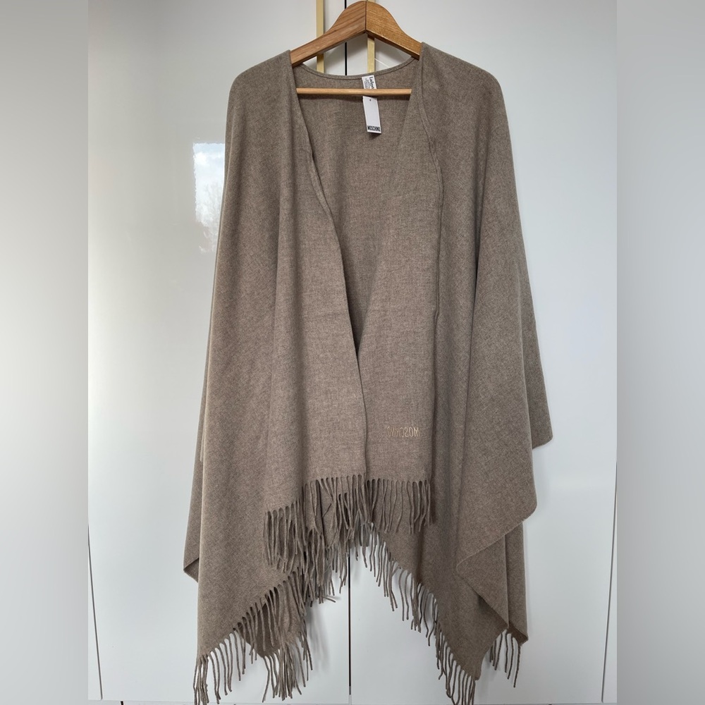 Moschino 100% lamb wool poncho NEW